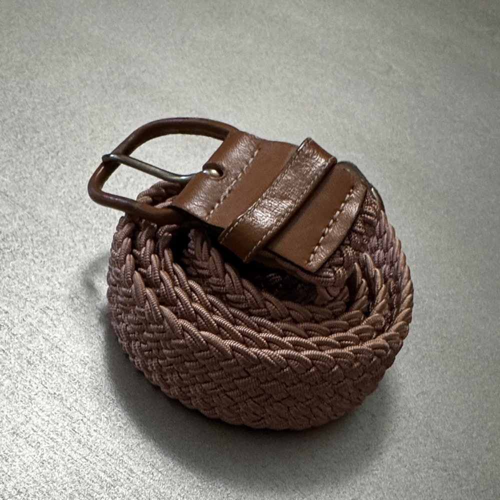 SWANK Men's Champagne Braided Belt